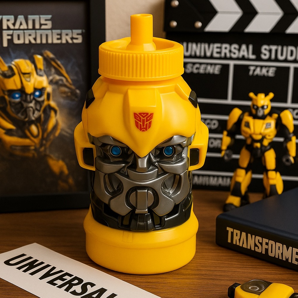 Transformers Bumblebee Universal Studios Exclusive Water Bottle Cup 2012 Hasbro